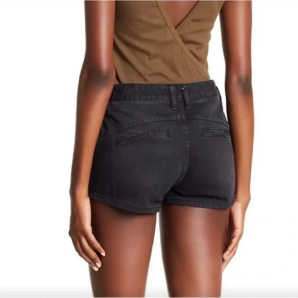 Free People High Waist Denim Black Shorts NWT - Picture 2 of 8